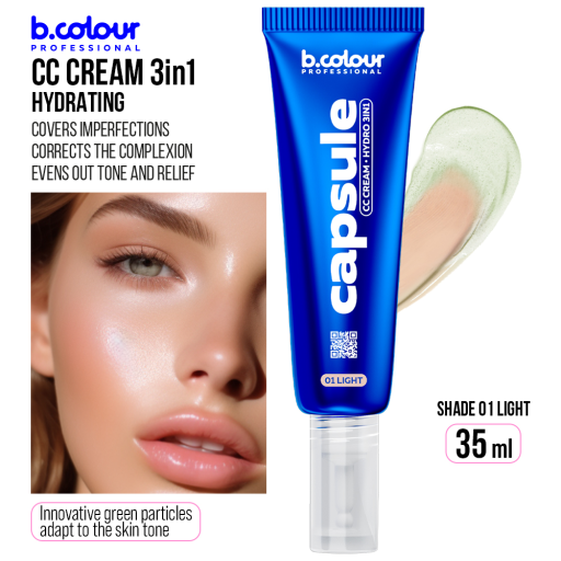 Hydrating CC cream 3in1 / 01 Light, B.COLOUR PROFESSIONAL CAPSULE, 35 ml