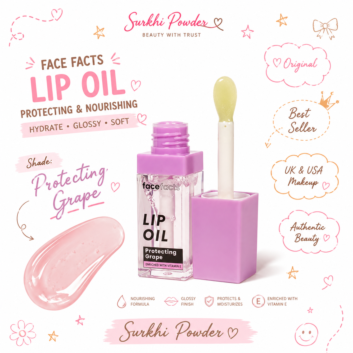 Face facts lip oil