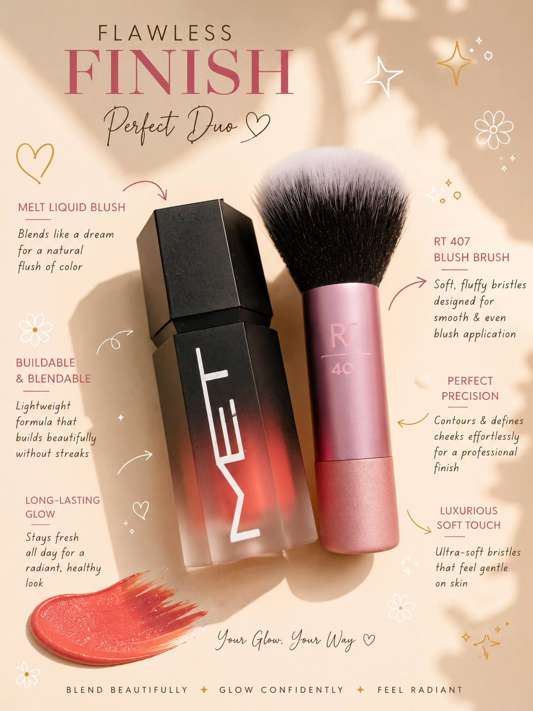 MET cream blush and RT multi tasking brush deal