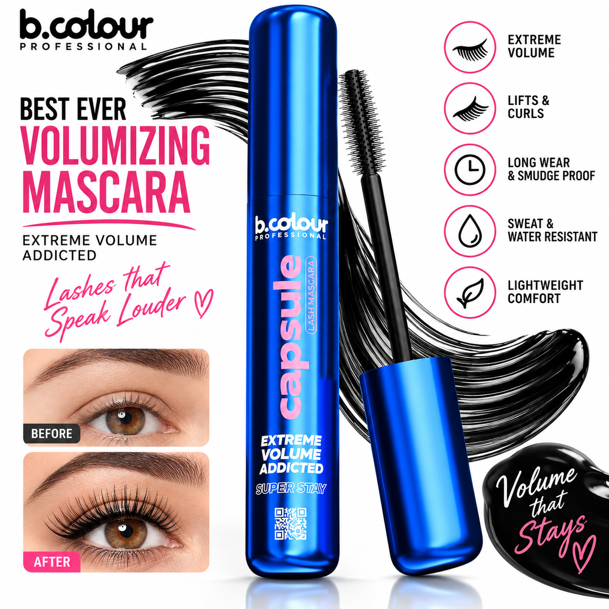 7 days b.colour volumizing mascara.